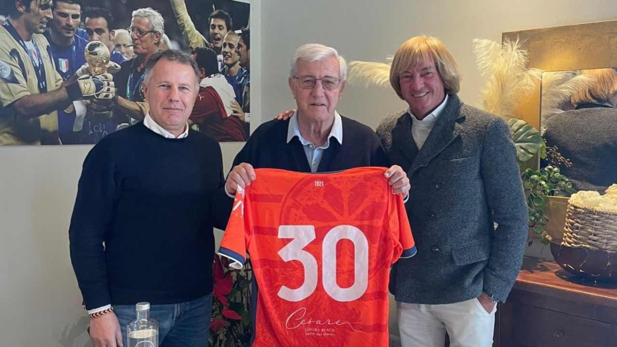 Pistoiese, l'incontro con Marcello Lippi prima della Viareggio Cup