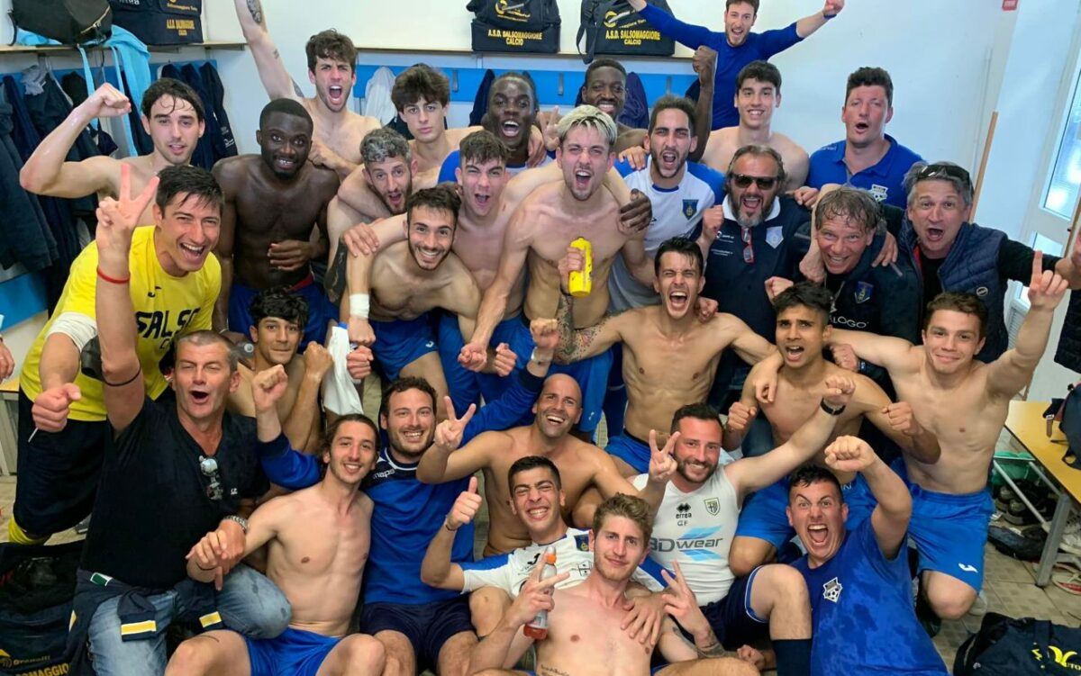 Salsomaggiore che festeggia la vittoria in semifinale di coppa
